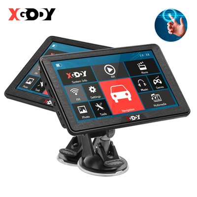 XGODY 7'' Sat Nav GPS Navigator Navigation for Trucks Drivers LGV MP3 Player FM