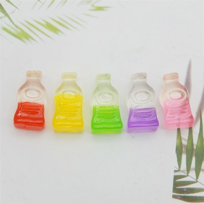 20 pcs Multicolors Mini Resin Drink Bottles Embellishments Slime Charm 18x10mm