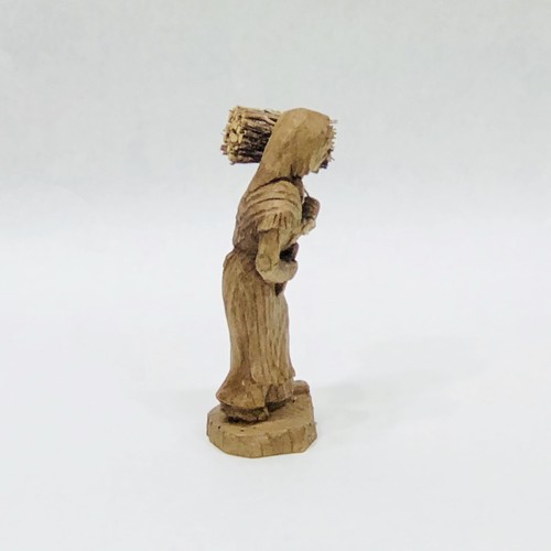 Swiss Carved Wooden Peasant Woman  Made In Lucerne  Switzerland