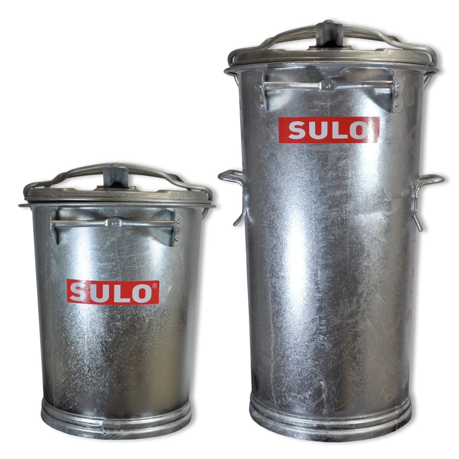 Mülltonne SULO Stahl verzinkt feuerfest SME Retrodesign 35 Liter 50 Liter