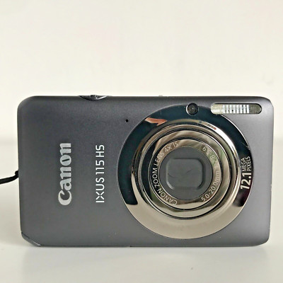 Canon PowerShot ELPH 100 HS / IXUS 115 12.1 MP Digital Camera Gray TESTED