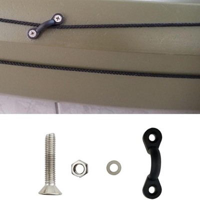 Kayak Anchor Trolley Kit Screws Deck Rigging Set Rope Pulleys Water Sports