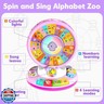 Toys for 1 2 3 Years Old Boys Girls, Musical Spin and Sing Alphabet Zoo with Lights and Sounds, Learning Educational Toys for Toddler 1-3, Christmas Birthday Gifts for Baby Kids Age 6-9-12-18 Months