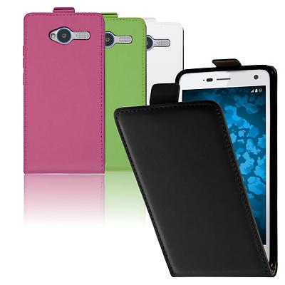 Kunst-Lederhülle für ZTE Blade L3 Flip-Case  + 2 Schutzfolien