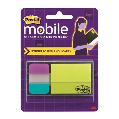 Post-it Mobile Attach and Go Pop-up Sticky Notes Notetabs Tabs Dispenser 95309