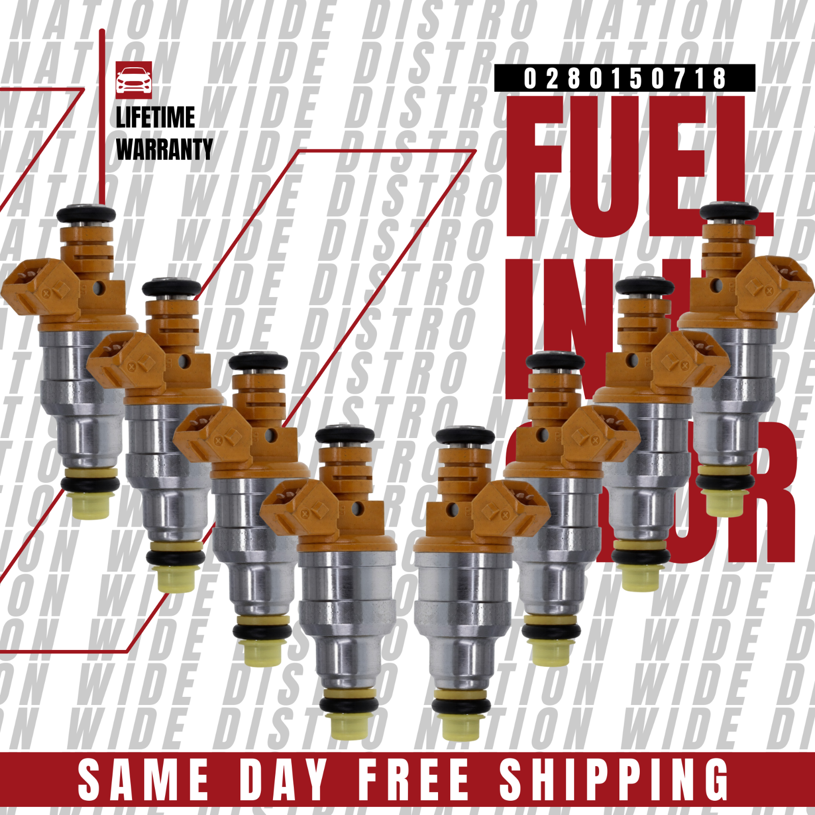 8x OEM NEW AURUS Fuel Injectors for 88-91 Ford E-250 Econoline Club Wagon 5.8L