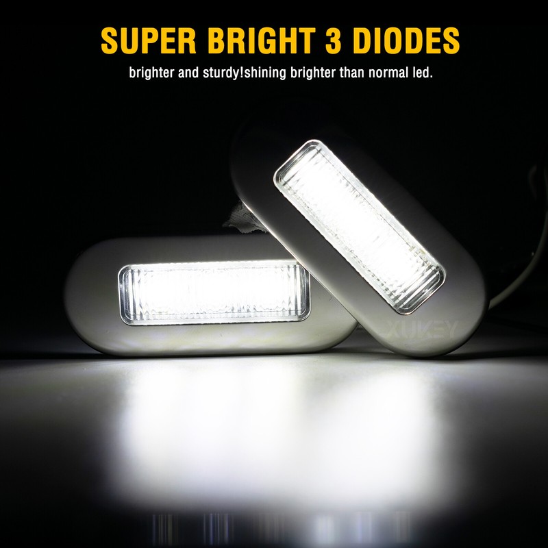 12V Cold White Submersible LED Tail Lamp Interior Exterior courtesy Light Boat ✔