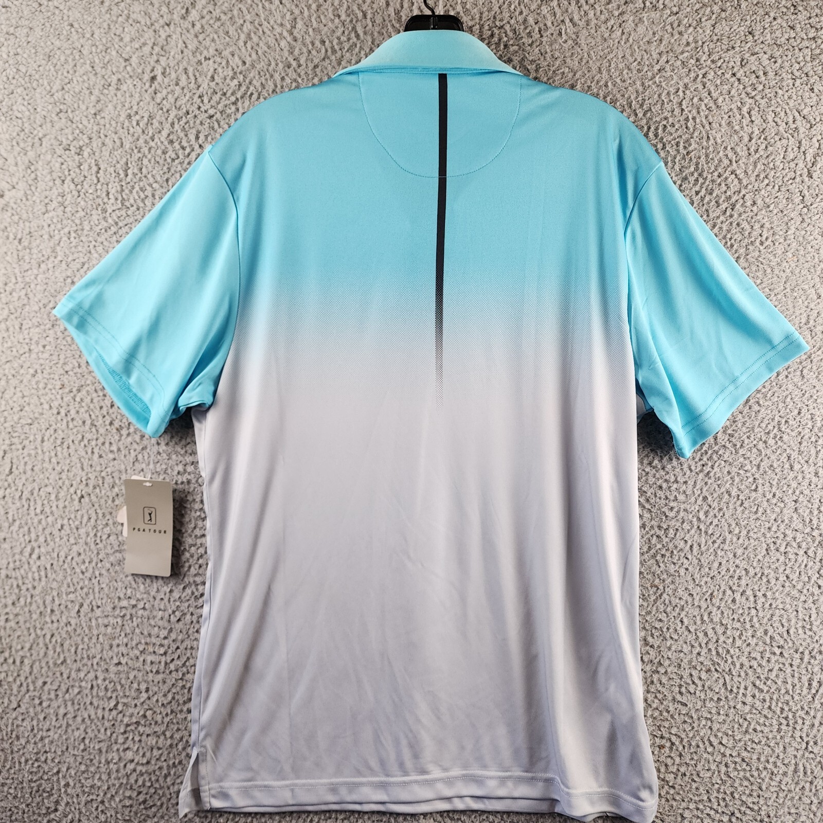 Pga Tour Classic-Fit Performance Ombre Golf Polo Shirt Men's M Blue Curacao - Picture 10 of 15