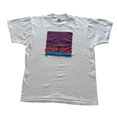 VTG 90s IBM Solutions Tech Art Graphic Shirt Single Stitch USA Made Men Size XL