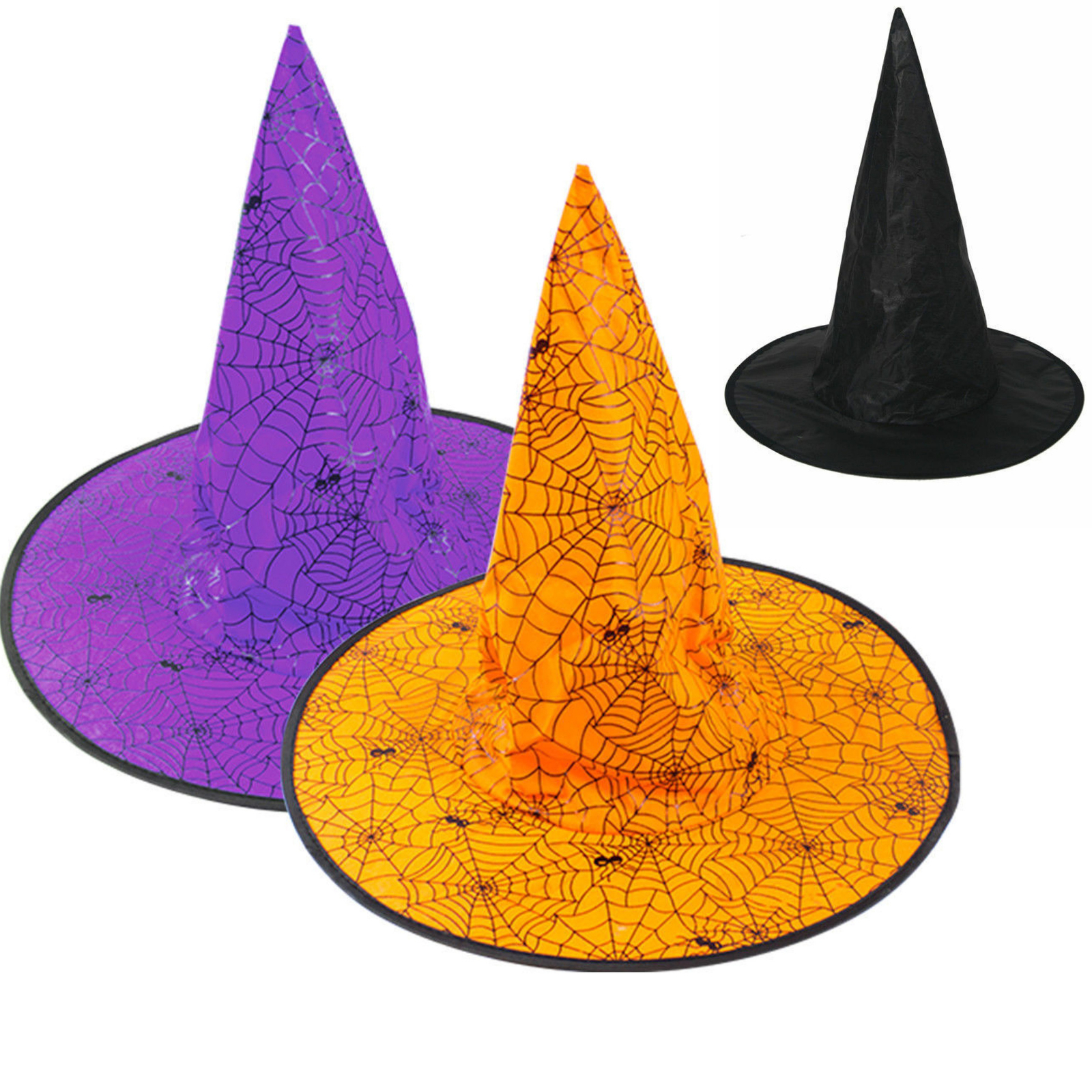 Adult Kids WITCH HAT Wizard Halloween Fancy Dress Witches Costume Accessory UK