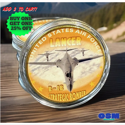 B-1B LANCER Bomber Photo Challenge Coin United States AIR FORCE USAF