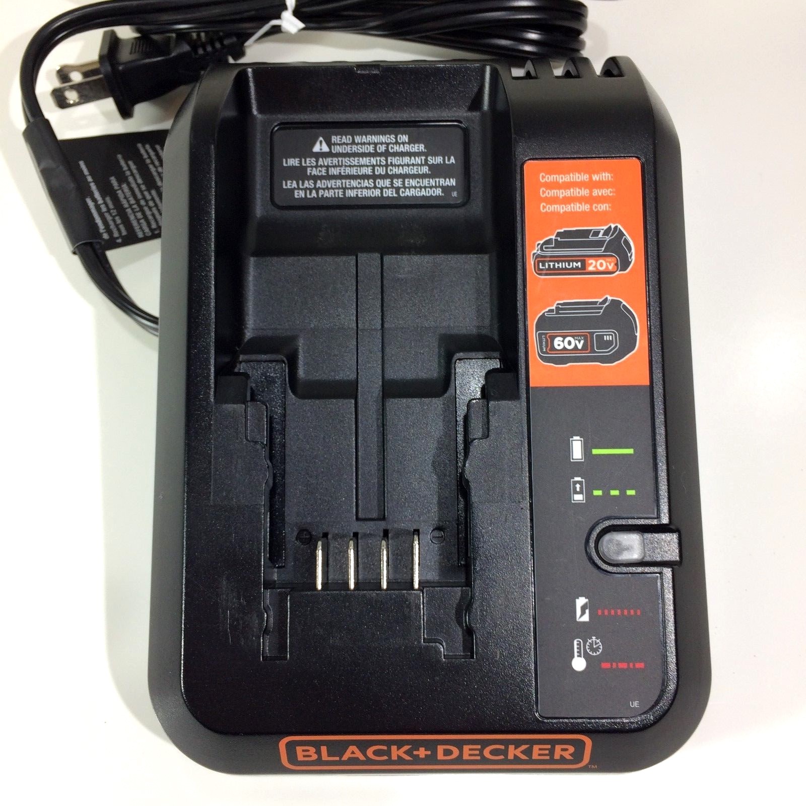 BLACK+DECKER LBX1560 1.5Ah 60V MAX Lithium Battery w/ BDCAC60B Charger