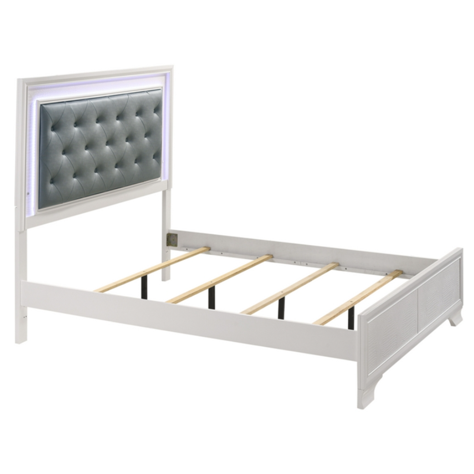 NEW White LED 4PC Queen King Twin Full Modern Bedroom Furniture Set Bed/D/M/N 