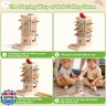 Montessori Toys for 3 Year Old Fine Motor Skills Toys for 5 Year Old Wooden Board Game - Educational Toys with Colorful Sticks, Dice and Stones, Christmas Family Game Gifts for Age 4 5 6 7 8 Boys Girls