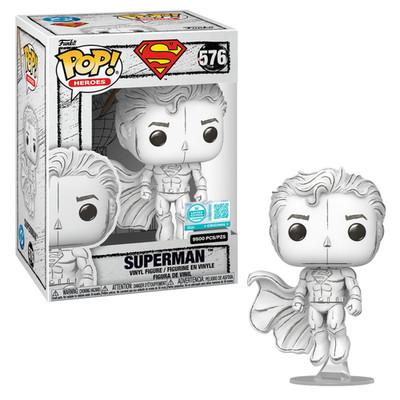 Funko Pop Superman 576 Sketched Deco LE 9500 Pcs Limited Edition Marvel Supreme