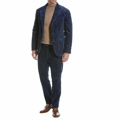 Pre-owned Brunello Cucinelli Men's 100% Cotton 3 Button Casual Corduroy Two Piece Suit In Guado