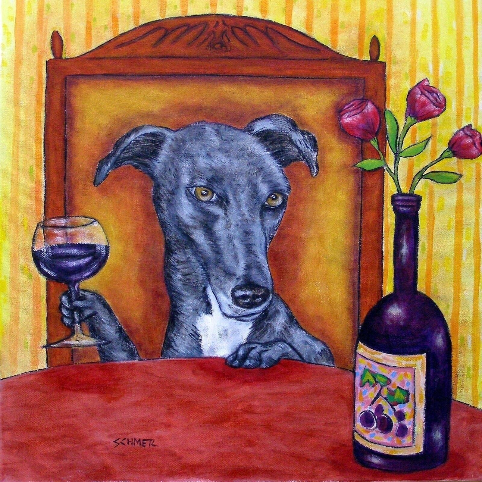 Greyhound Etched Glass Coaster