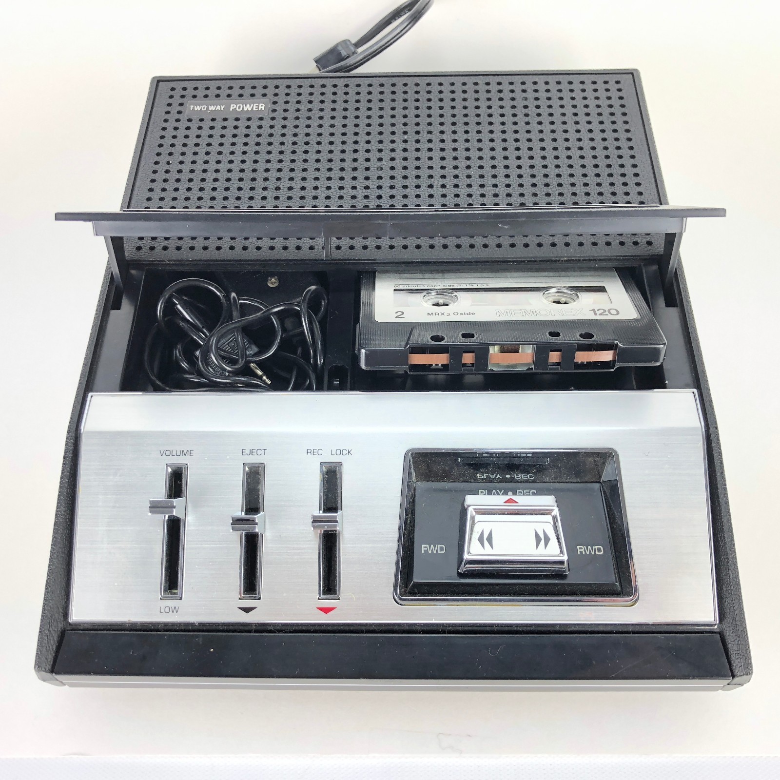 Vtg GE Portable Cassette Recorder Tape Player General Electric M8415 Desktop