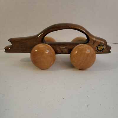 BMW 633CSi Wooden Manual Massage Roller Car Brown