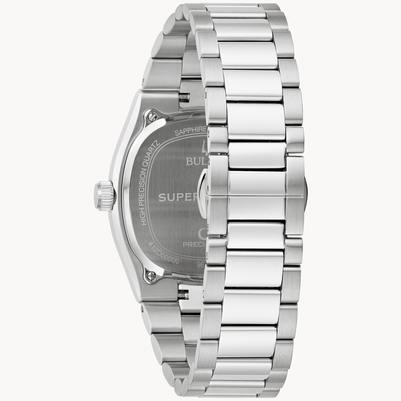 Pre-owned Bulova Super Seville Blue Dial Fluted Bezel Precisionist 38mm Watch 96b440