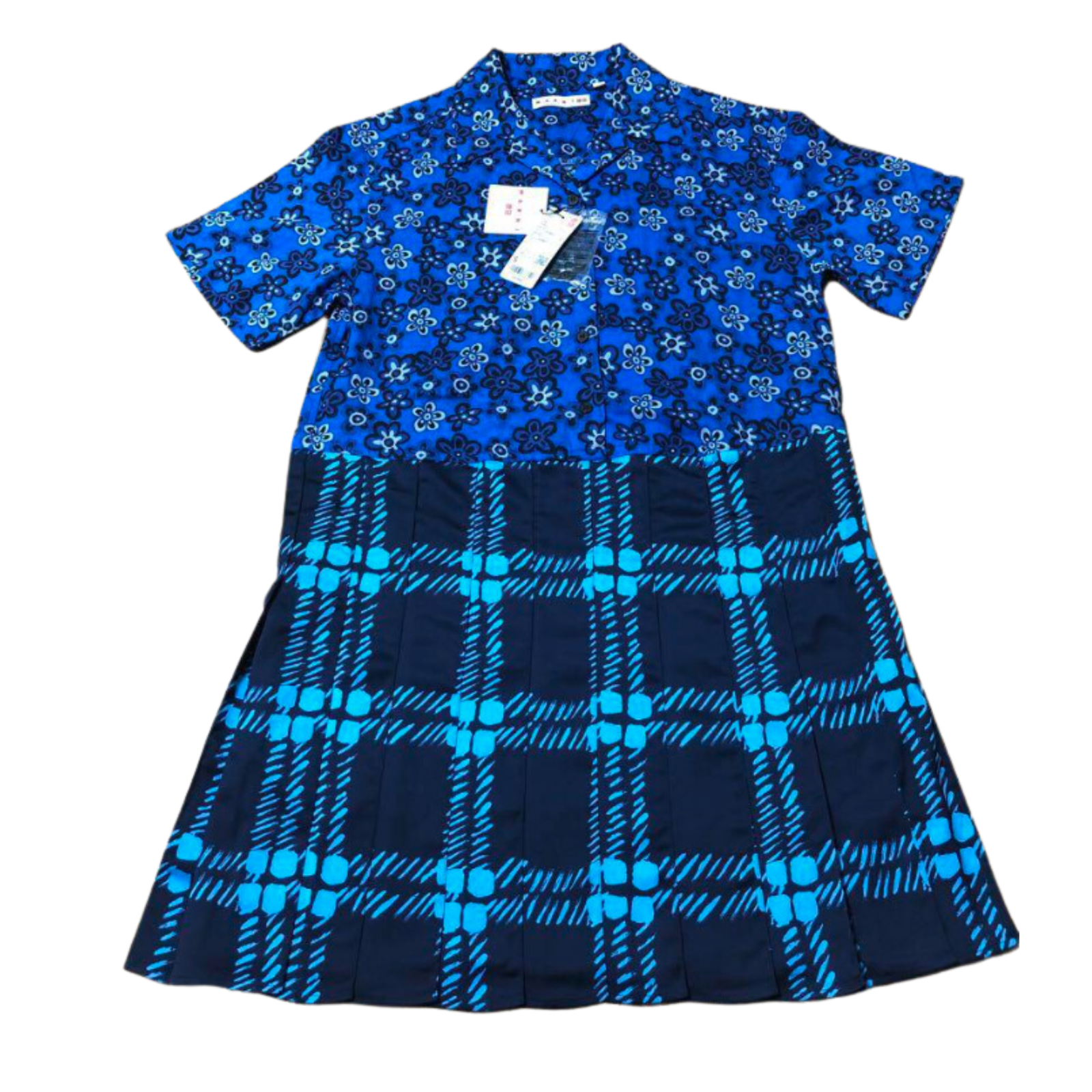 UNIQLO x Marni Open Collar Pleated Dress blue or pink NEW | eBay