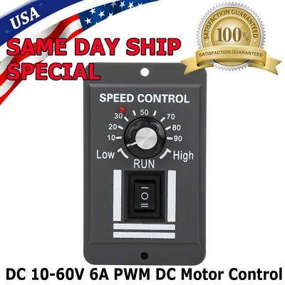 DC 10-60V 6A PWM DC Motor Speed Controller Reversible Switch Regulator Switch 