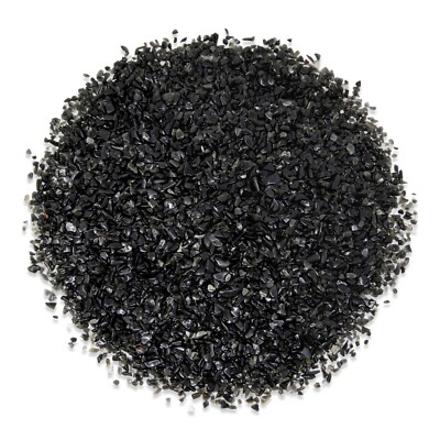 Tumbled Black Obsidian Crystal Tiny Chips Loose Gemstone Undrilled Beads Bulk