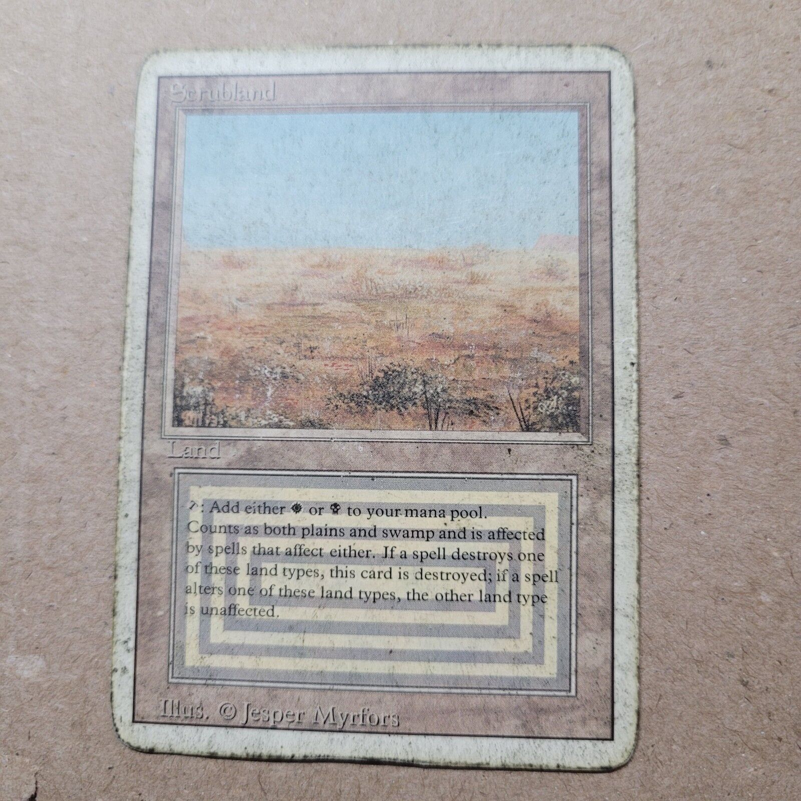 Scrubland Revised 3rd Edition MTG Magic The Gathering HP Scrubland Revised 3rd Edition MTG Magic The Gathering HP