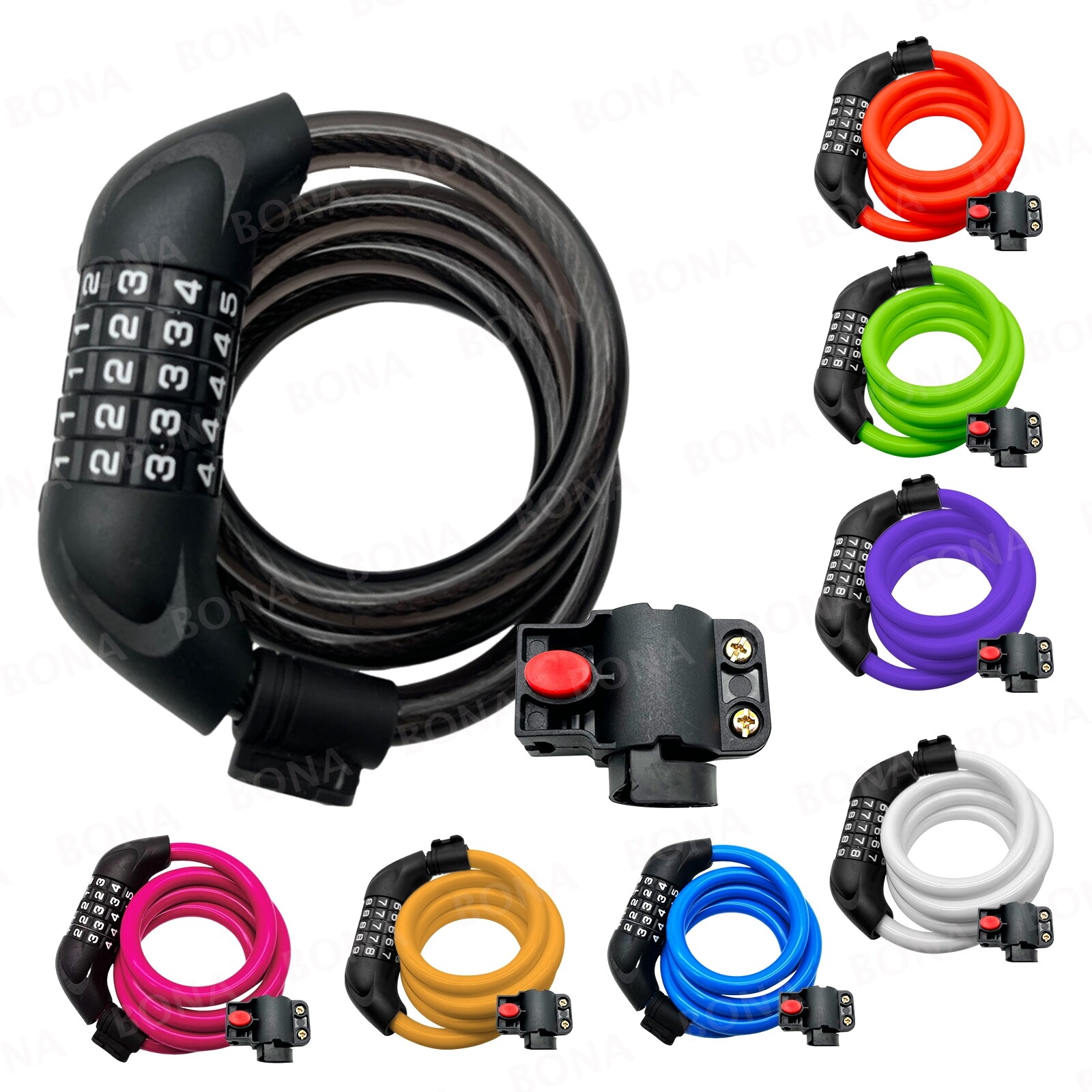 Heavy Duty 5-Digit Combination Password Bike Cable Electric Bicycle Chain Lock