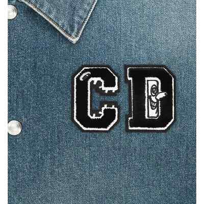 Pre-owned Dior And Kenny Scharf Blue Denim Jeans Overshirt Shirt Jacket Long Sleeve 54