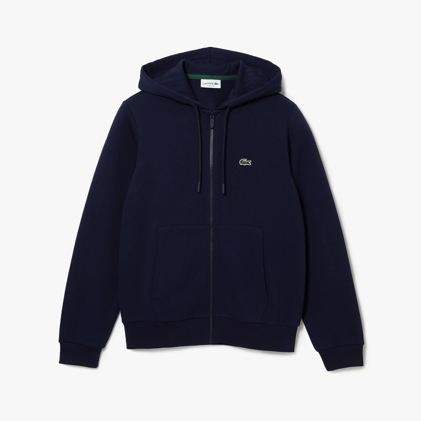 

Lacoste Мужская флисовая толстовка с карманом кенгуру на молнии во всю длину темно-синяя SH962651166, Синий