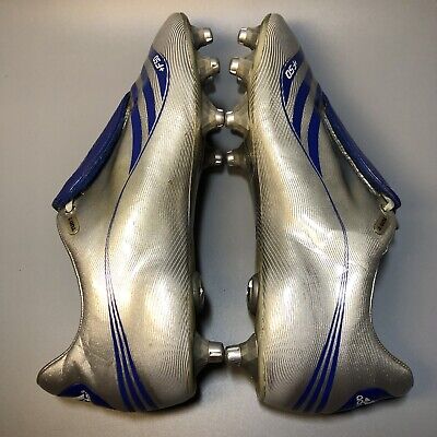 Adidas F50 Tunit FG Silver/blue cleats mens US 9.5