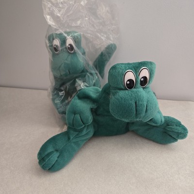 Vintage Sinclair Oil Dinosaur Hand Puppet Plush Stuffed Animal Set Of 2 New