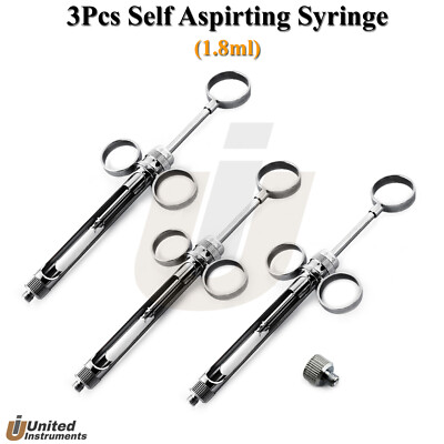 3 Aspirating Syringe 1.8ml Dentist Anesthetic Syringes Perio Local Anesthesia 