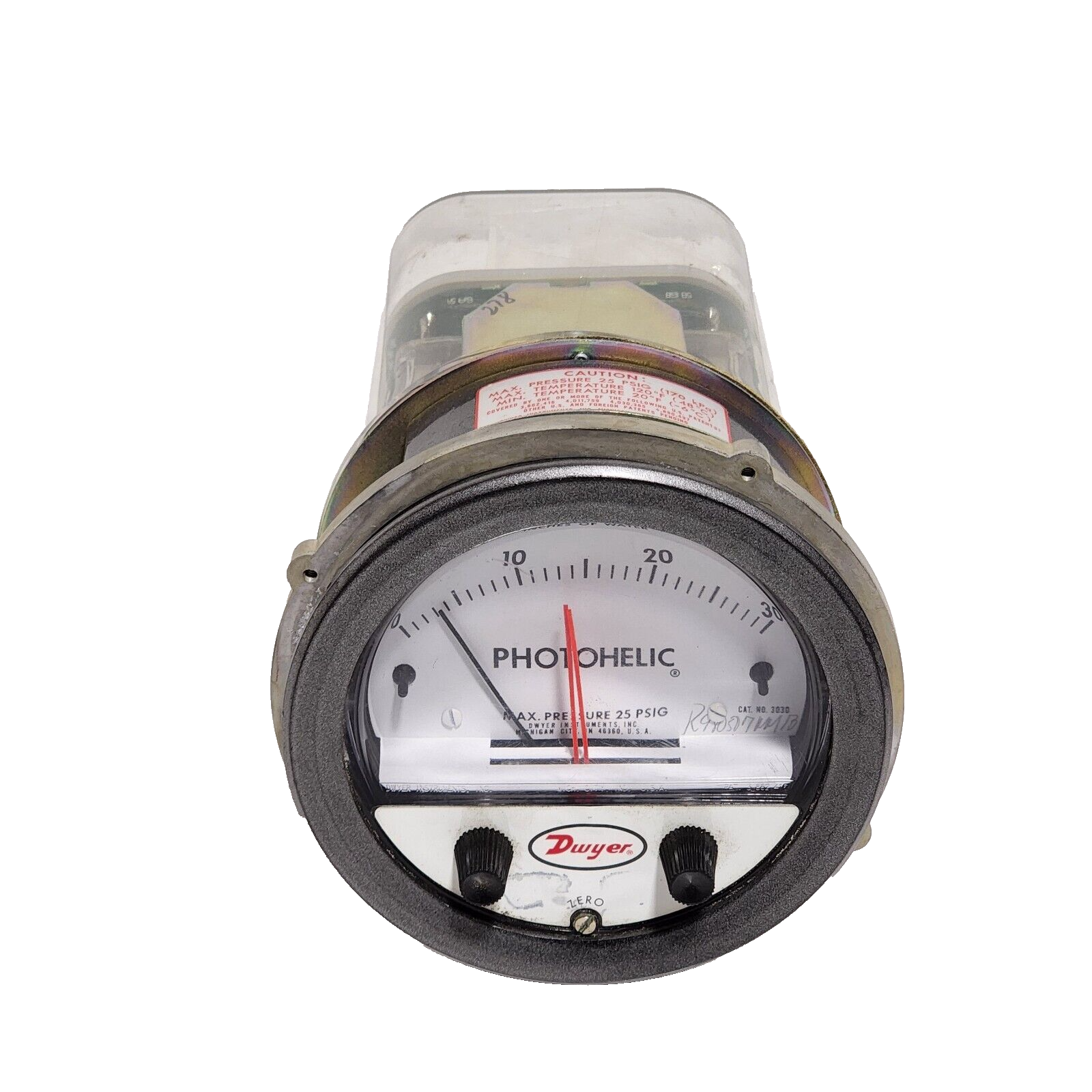 DWYER INSTRUMENTS HH PHOTOHELIC GAGE 25PSIG 0-30