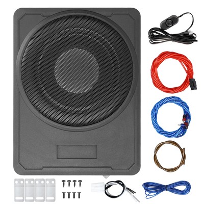 10Inch Under-Seat Active Car Subwoofer Audio Speaker Bass Amp Sub Box Slim M9B2