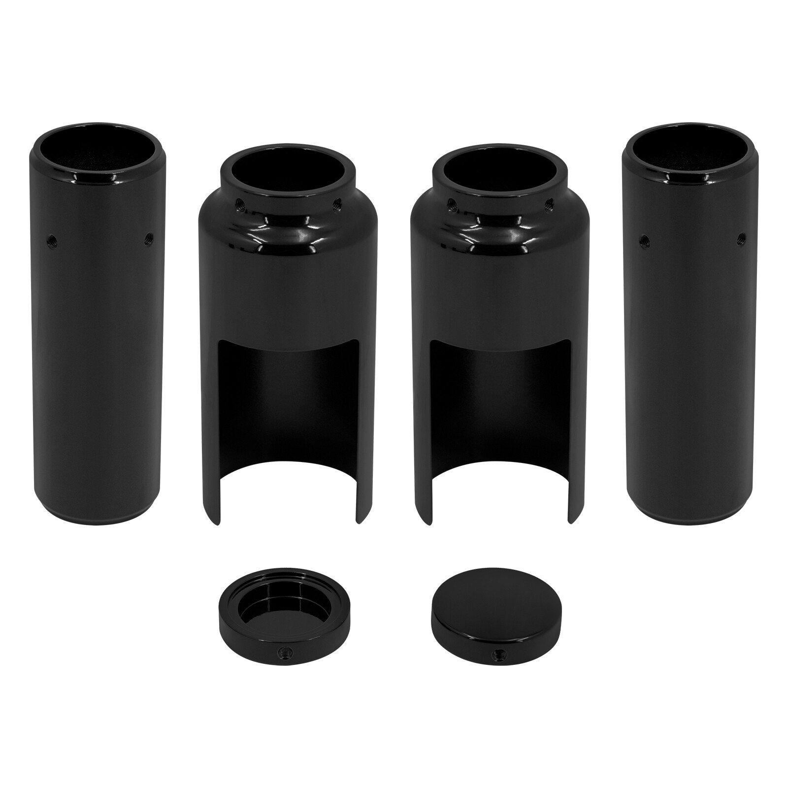 Motorcycle Front Fork Guard Cover Tube Cap Fit For Harley Dyna Street Bob 06-17