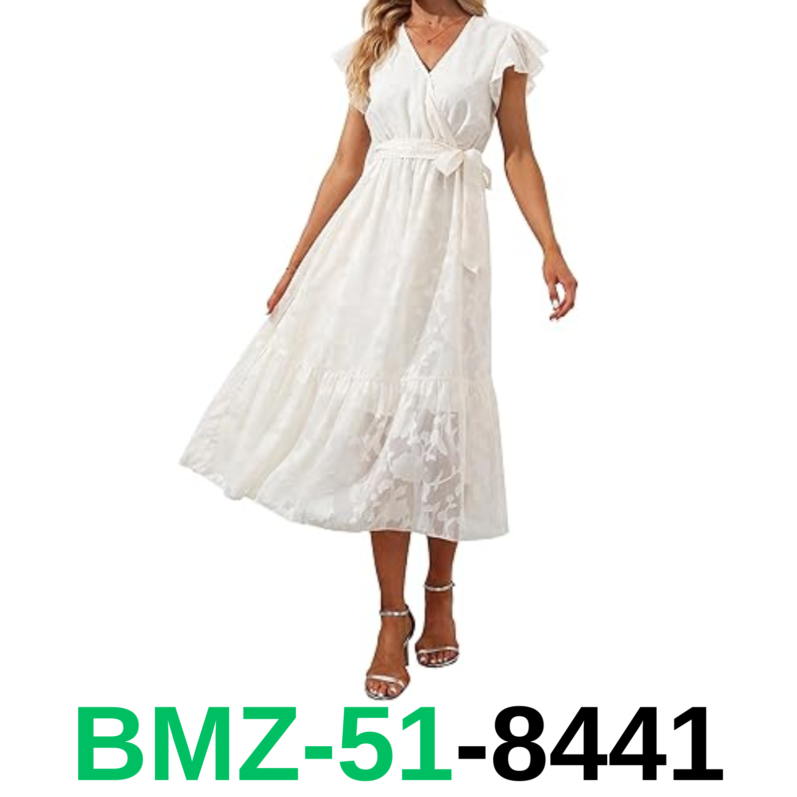 VintageClothing Womens Sundress Casual Floral Summer Boho Dress Flowy Wrap, M