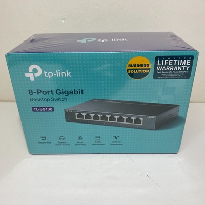 TP-Link  TL-SG108  8-Port Gigabit Desktop Switch  10/100/1000 Mbps  NEW  SEALED