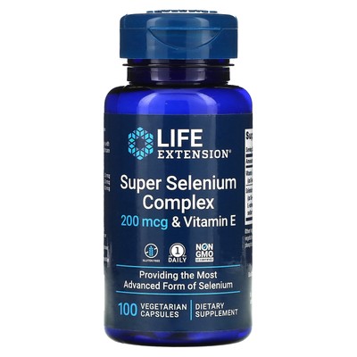 Life Extension Super Selenium Complex 100 вегетарианских капсул без дрожжей