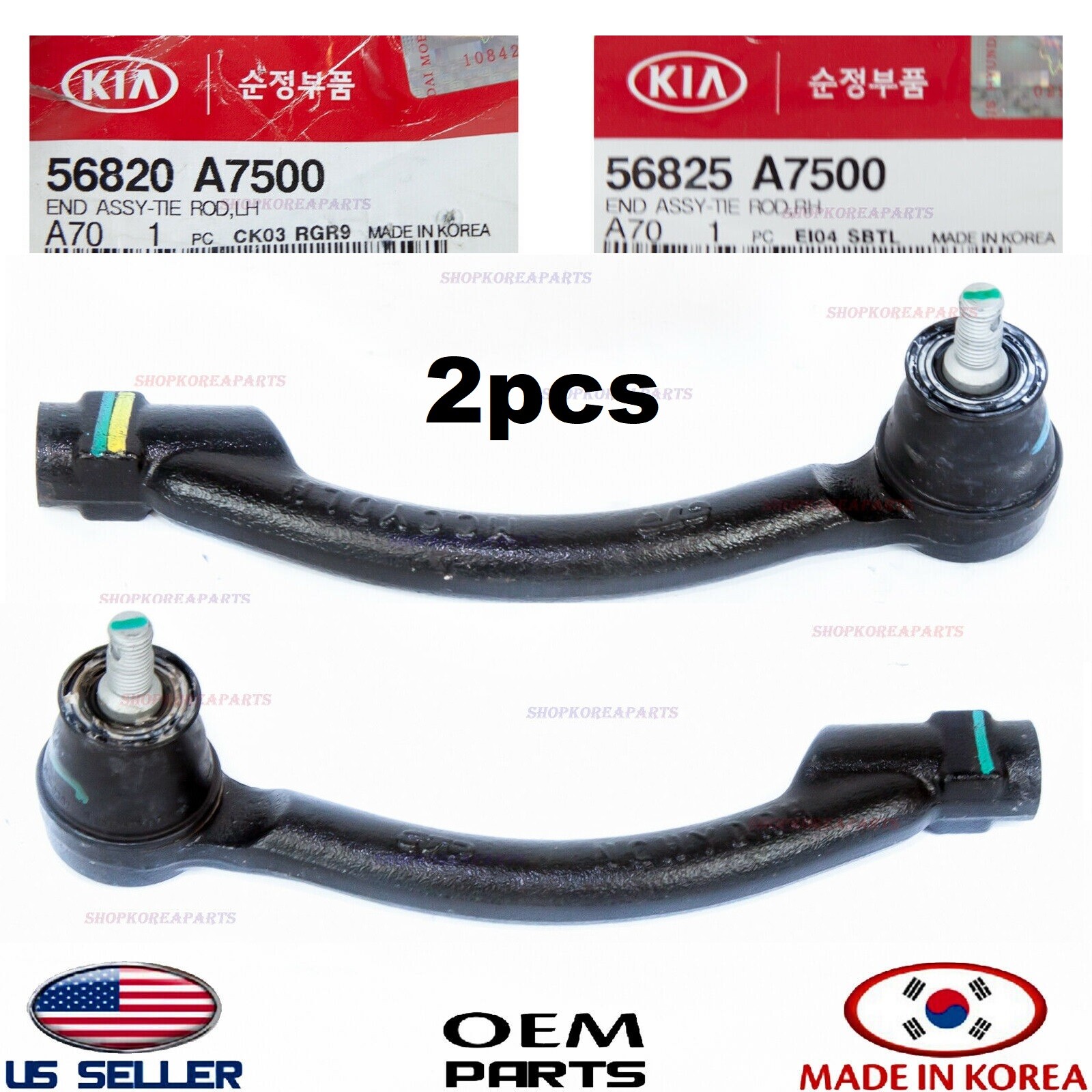 End 2X GENUINE Front s Set For 2014 Outer Tie Rod