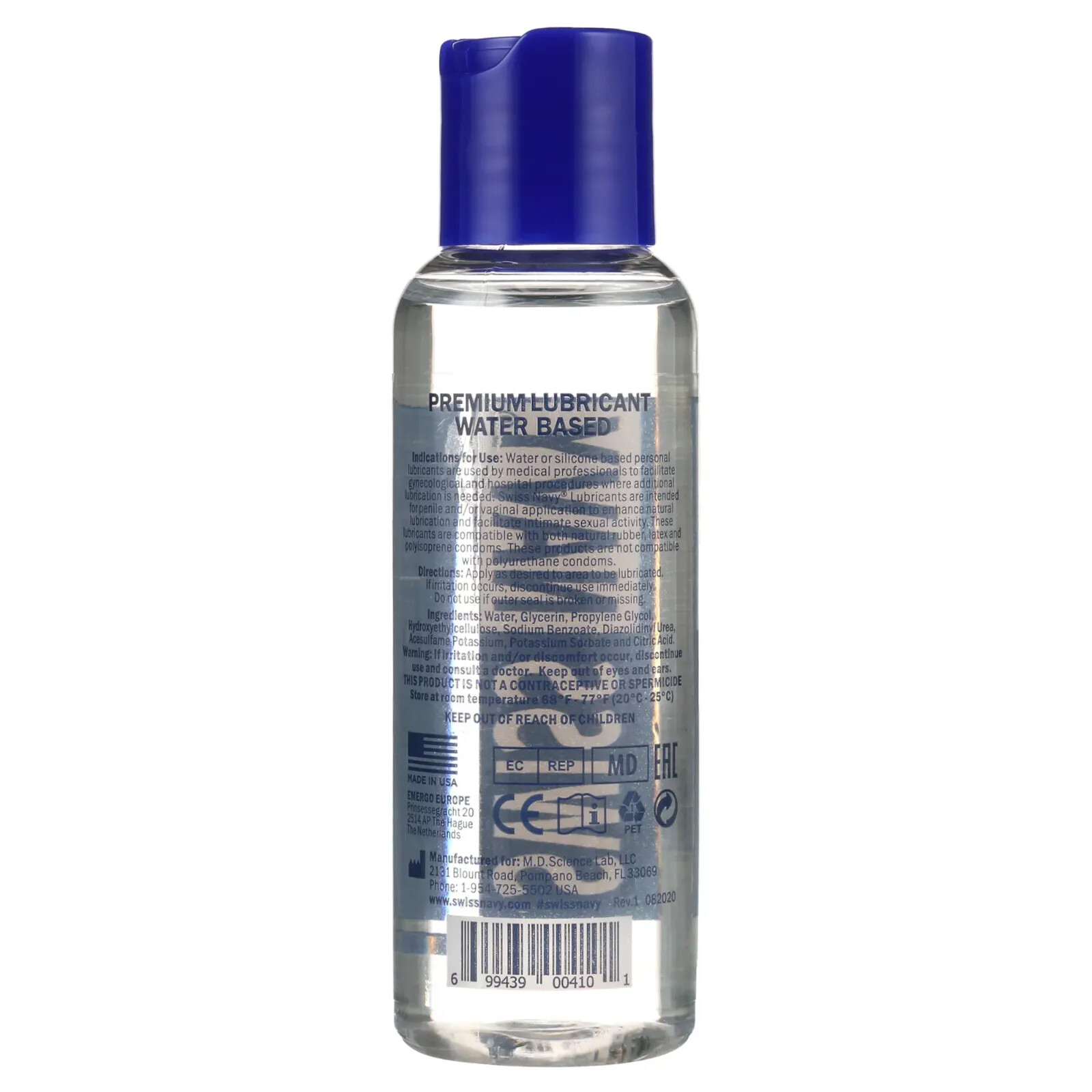 Swiss Navy Premium WATER Lubricant🍯Liquid Lube Wet Gel Backdoor Real Anal Glide