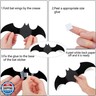 DIYASY 140 Pcs Halloween Bats Wall Decor, 3D Bat Decoration Stickers for Home Decor 4 Size Waterproof Black Spooky Bats for Room Decor