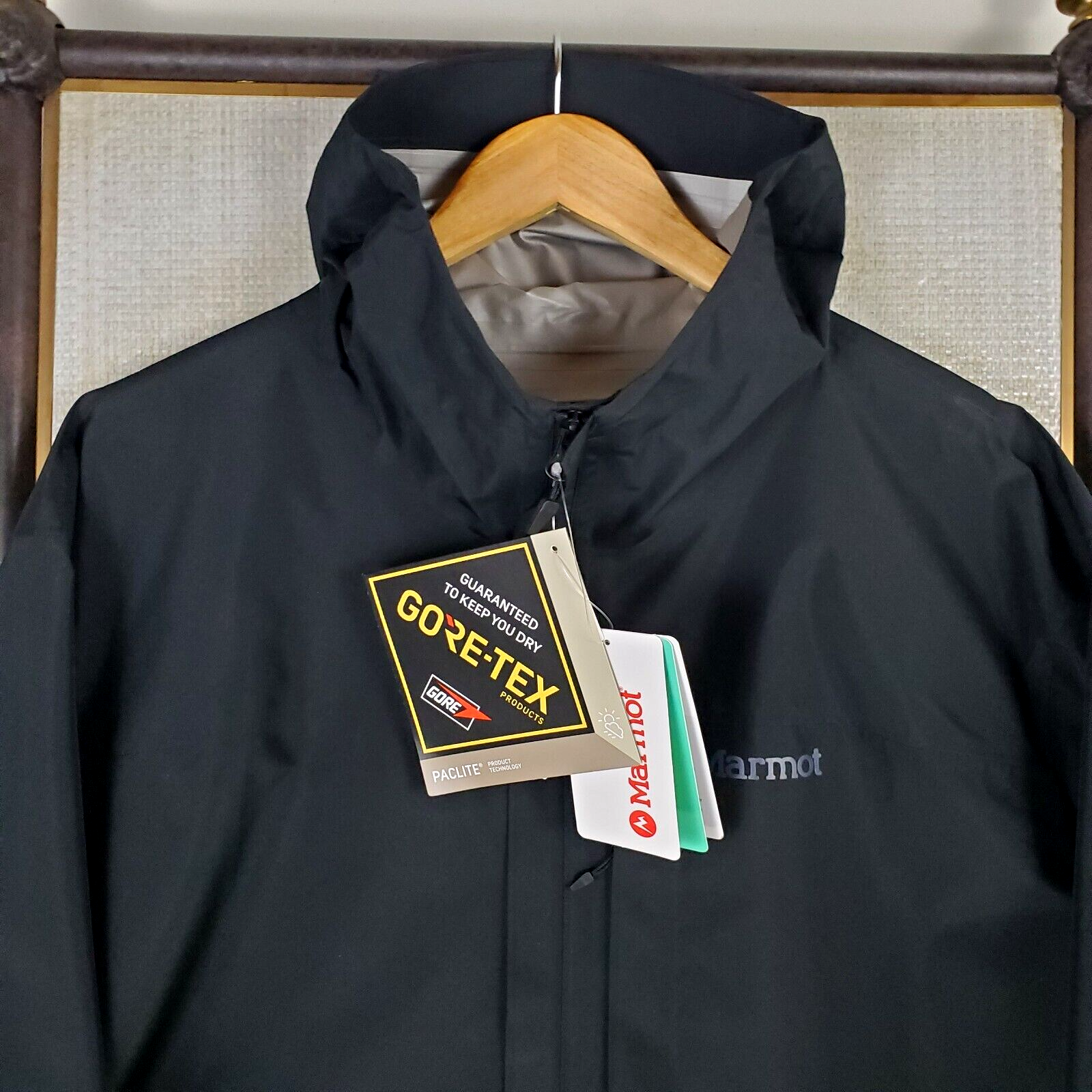 Pre-owned Marmot Gore Tex $250 Mens Size 4xlt Waterproof Hooded Jacket Black Full Zip