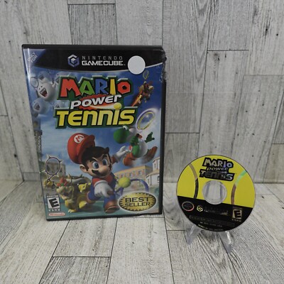 Mario Power Tennis GameCube Nintendo No Manual Camelot Luigi Water Damaged Cover