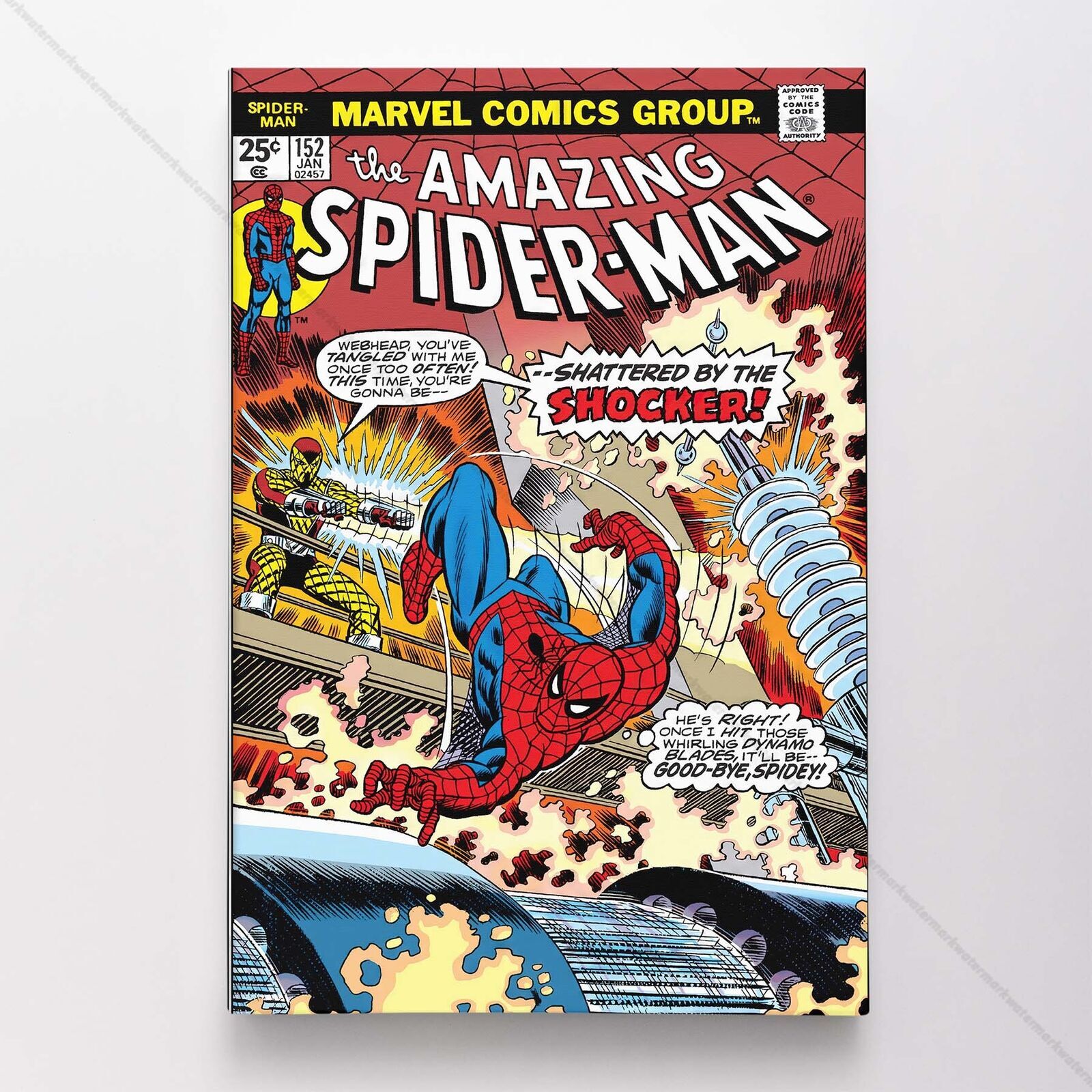 The Amazing Spider-Man #152 Poster Canvas Spiderman Marvel Comic Book Print