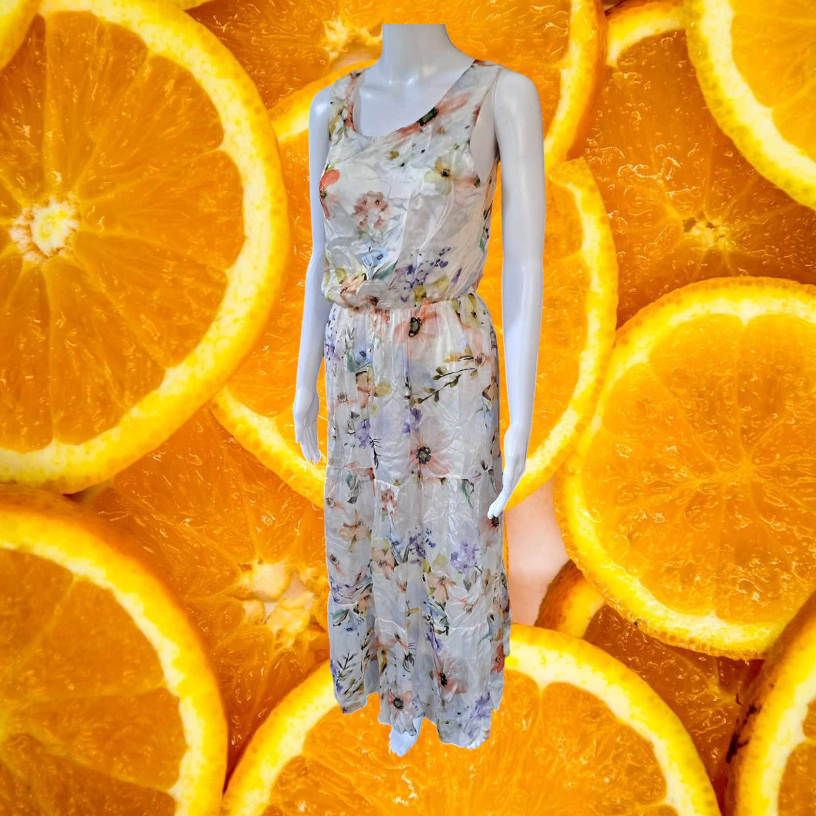 NWT Lara G. By Lara Guidotti Floral Airy Silk Blend Blouson Dress Size XL — photo 2