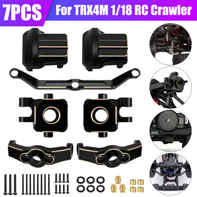 Brass Steering Link Front Knuckles for 1/18 RC Car Traxxas TRX4M Upgrade Parts