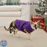PUMYPOREITY Fleece Sphynx Cat Clothes, Warm Thick Cat Sweater, Soft Winter Coat for Hairless Cats, Cold Weather Pet Sweater for Dogs and Cats, Pink, L