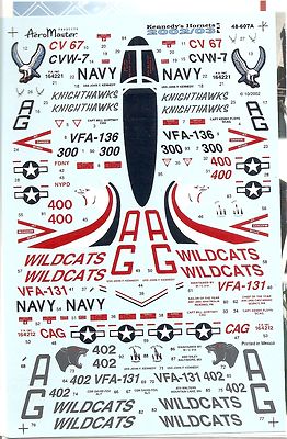 Aeromaster Decal 48-607 Kennedy''s Hornets 2002/03 Pt.1 F-18C